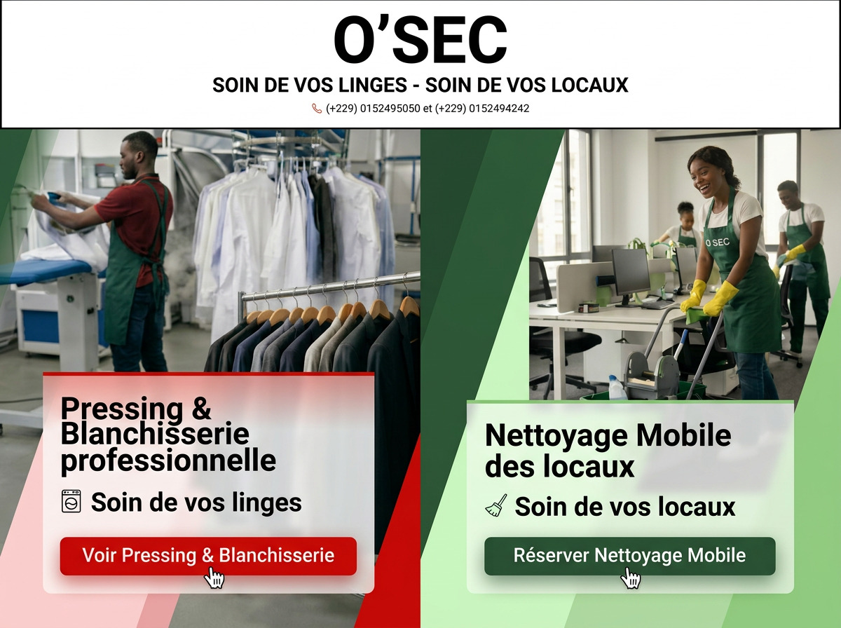 Visuel O'SEC Pressing et Nettoyage